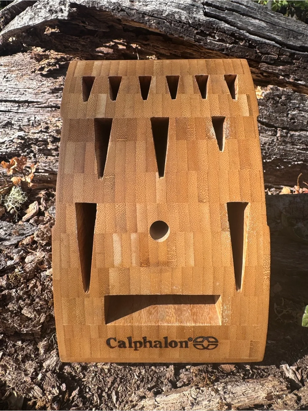 Calphalon Knife Block with 6 Katana Steak Knives, Scissors & Sharpener